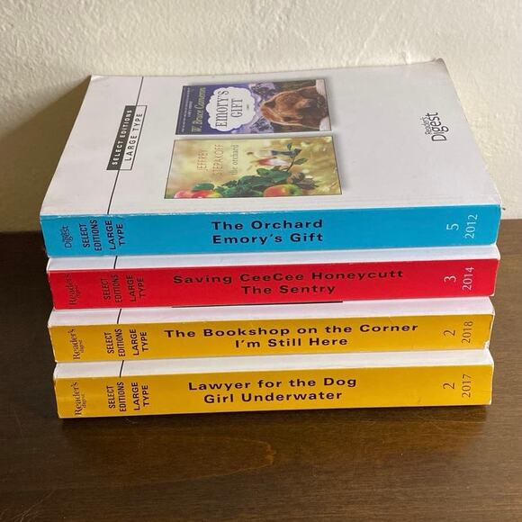 Lot of 4 Readers Digest Large Type Print Books The Orchard The Sentry Lawyer Dog - Picture 11 of 12